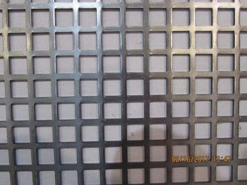 3/8" SQUARE HOLE PERFORATED CARBON STEEL METAL 16 GA.- ----12" X 12" - Picture 3 of 14