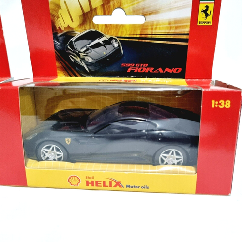 Ferrari 1:38 Shell V Power Racing 575 GTC and 599 GTB Fiorano Boxed Die Cast - Picture 3 of 24