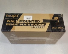Yes4All Wall Mounted Weight Plate Holder Fit 2-inch Olympic Weight Plates 9-inch