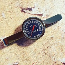 Unique SPEEDOMETER TIECLIP chrome CLASSIC car DIALS fanatic PETROL HEAD handmade