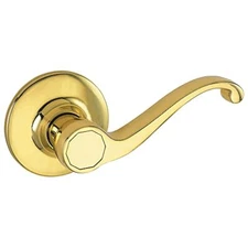 775338 Scroll Dummy Door Lever Polished Brass Single Pack