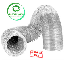 Flexible Aluminum Ducting Dia: 4" 5" 6" in X 8' 10' 15' 20' 25' Dryer Vent Hose