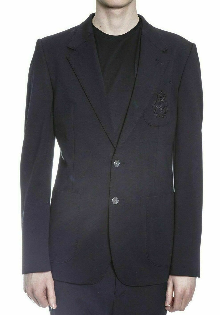 Dolce Gabbana G2JR6Z Italian Wool Blazer Jacket Mantel 48