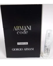 Giorgio Armani Code Mens Cologne Parfum EDP Vial .04 oz Citrus Leather Spicy New