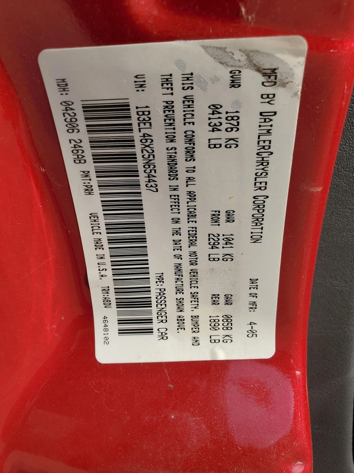 Potenciador de freno eléctrico (Sdn) Dodge Stratus 2003-2006 Foto 3 de 4