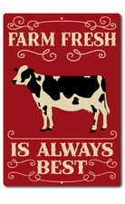 TIN SIGN Farm Life Rustic Metal Sign Décor Shop Barn Ranch Cottage Garage