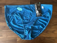 SZ 7 JOCKEY Panties MODERN COMFORT Hipster Briefs SILKY SOFT Vtg Blue NWT