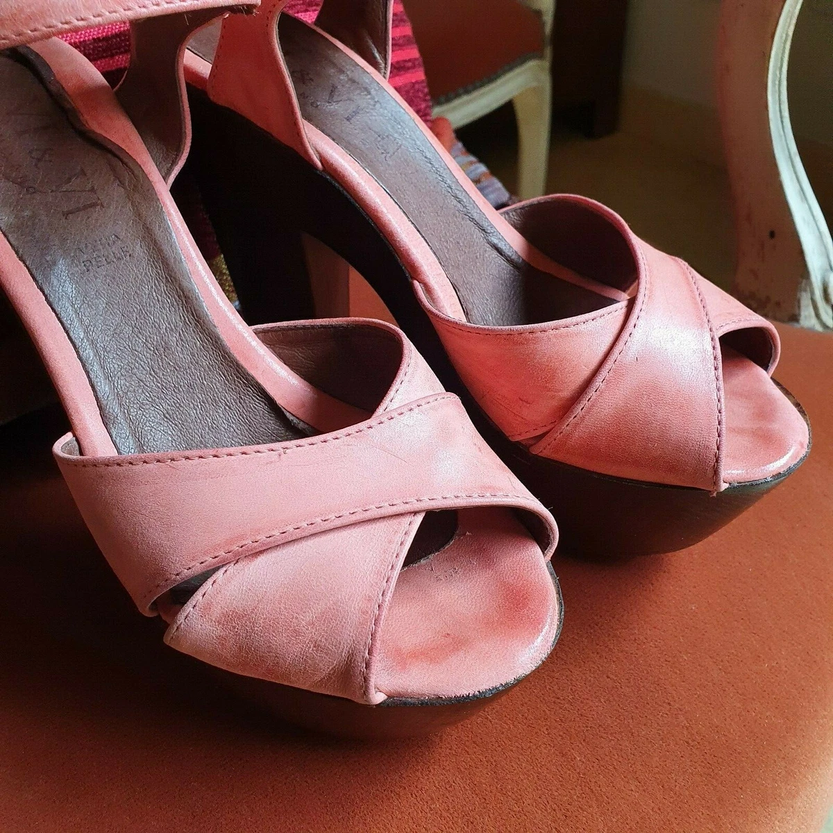 Scarpe con zeppa in legno cheap