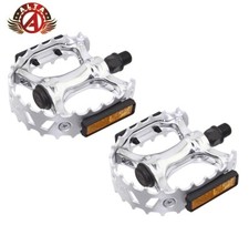 ALTA 1/2 Silver Alloy Bear Trap Cage Pedals Vintage BMX Cruiser Stingray Bikes.
