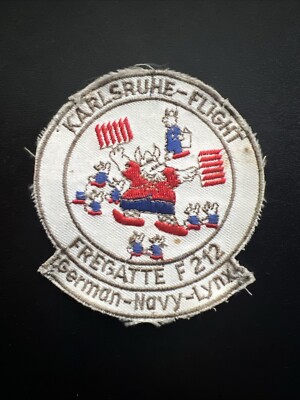 Vb189- Karlsruhe-Flight Fregatte (F-212)German Navy Lynx Badge Patch