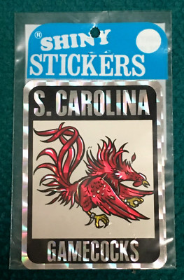 Vintage : UNIVERSITY of SOUTH CAROLINA GAMECOCKS prism FOIL STICKER football SEC