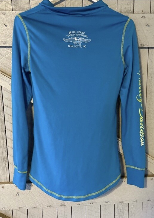 Harley Davidson Blue Light Partial Zip Jacket - image 6