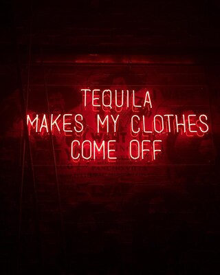 Tequila Makes My Clothes Come Off Neon Sign Lamp Light 24''x20'' With Dimmer VH B