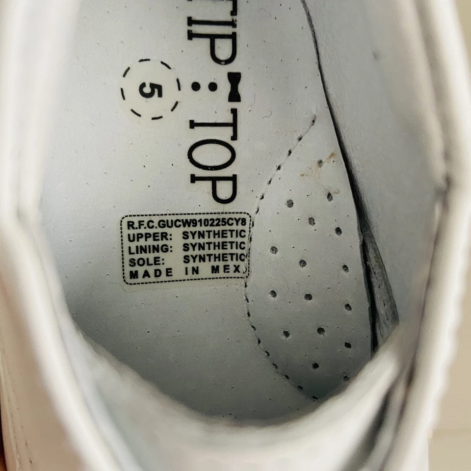 Zapatos Oxford de vestir Tip Top para niños blancos para ocasiones especiales zapatos talla 5 bautizo Foto 3 de 4