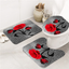 Non-slip Mat Set Durable Waterproof Shower Curtain Set Pedestal Lid Bath Mat Rug Popularny klasyczny, obfity