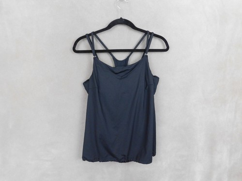 Tankini Top Athleta Maldives, Collo Alto, Coppa Reggiseno 36 B/C, Taglia M, Nero, Nuovo Con Etichette