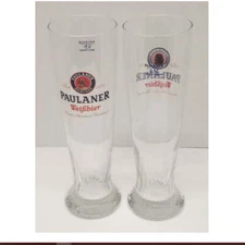 Paulaner Weisbier Beer Glass Set of 2