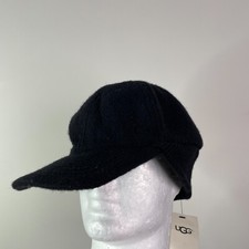 UGG Baseball Cap Unisex One Size Black Wool Blend Knit Trim 5-Panel Outdoor NWT