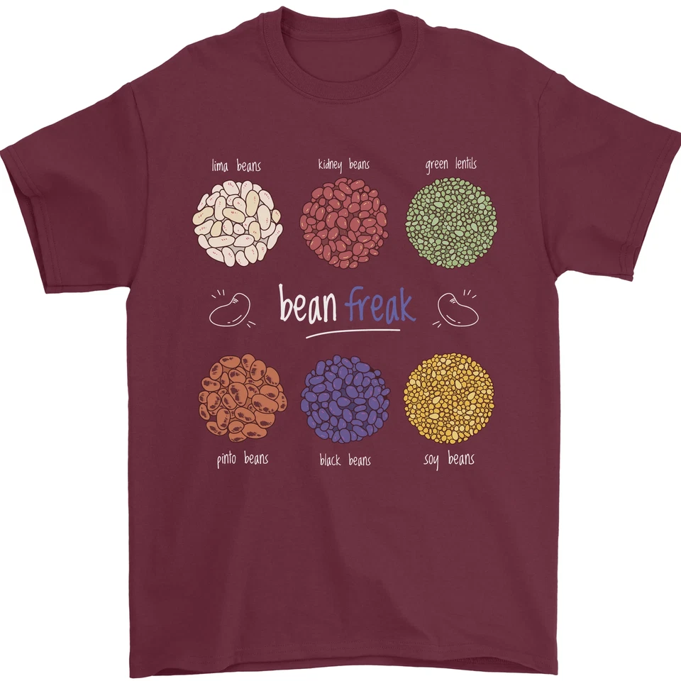 Beans Vegan Kidney Soy Lentils Vegetarisch Herren Maglietta 100% Baumwolle - Bild 1 von 4