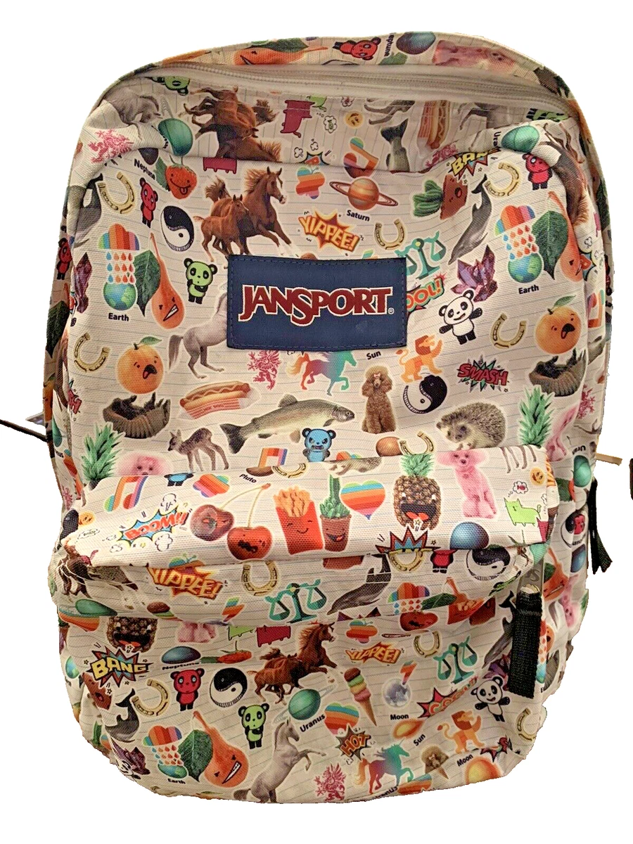 Jansport SUPERBREAK The Fruit Is Fun Animal Planets Backpack Shool Bookbag  | eBay
