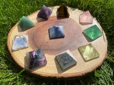 Natural Gemstone Healing Pyramid | Crystal | Meditation | Reiki Stone
