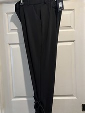 Fashion Nova Ankle Tie Elastic Waist Black Dress Pants Size 3X