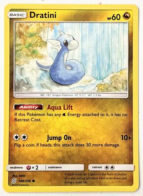Pokemon Karte Dratini 148/236 Nr 147 Drache Pokemon TCG CCG