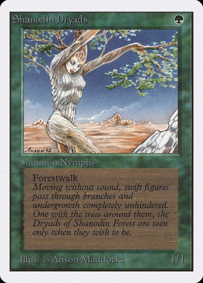 MTG Magic the Gathering Shanodin Dryads (217/302) Unlimited Edition LP