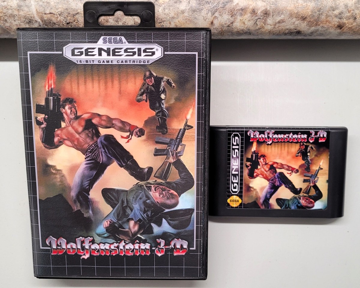 WOLFENSTEIN 3D for the Sega Genesis with case cover-art
