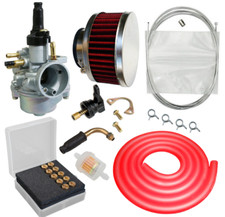 Kit carbu 17,5 PHVA + filtre adaptable Booster bws motocross quad 2T