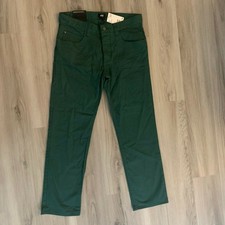 H&M SlimFit Jeans Pants Women's Size 29 Green Mid Rise Stretch Straight Leg