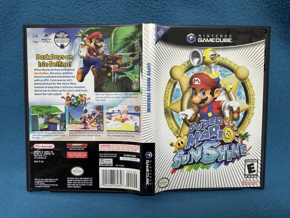 Super Mario Sunshine Nintendo GameCube 2002 Complete with Manual CIB - Image 3 of 4