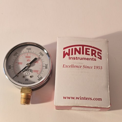 #ad Winters Pressure Gauge 0 3000 PSI Black PEM291 Winters 2 1 2quot; 628311200751 $8.99