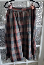 Mare Mare X Anthropologie Skirt Sz S Plaid w/Pockets Cotton