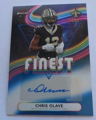 2025 Topps Finest Football Chris Olave Saints Finest Autographs Auto /99 FA-CO
