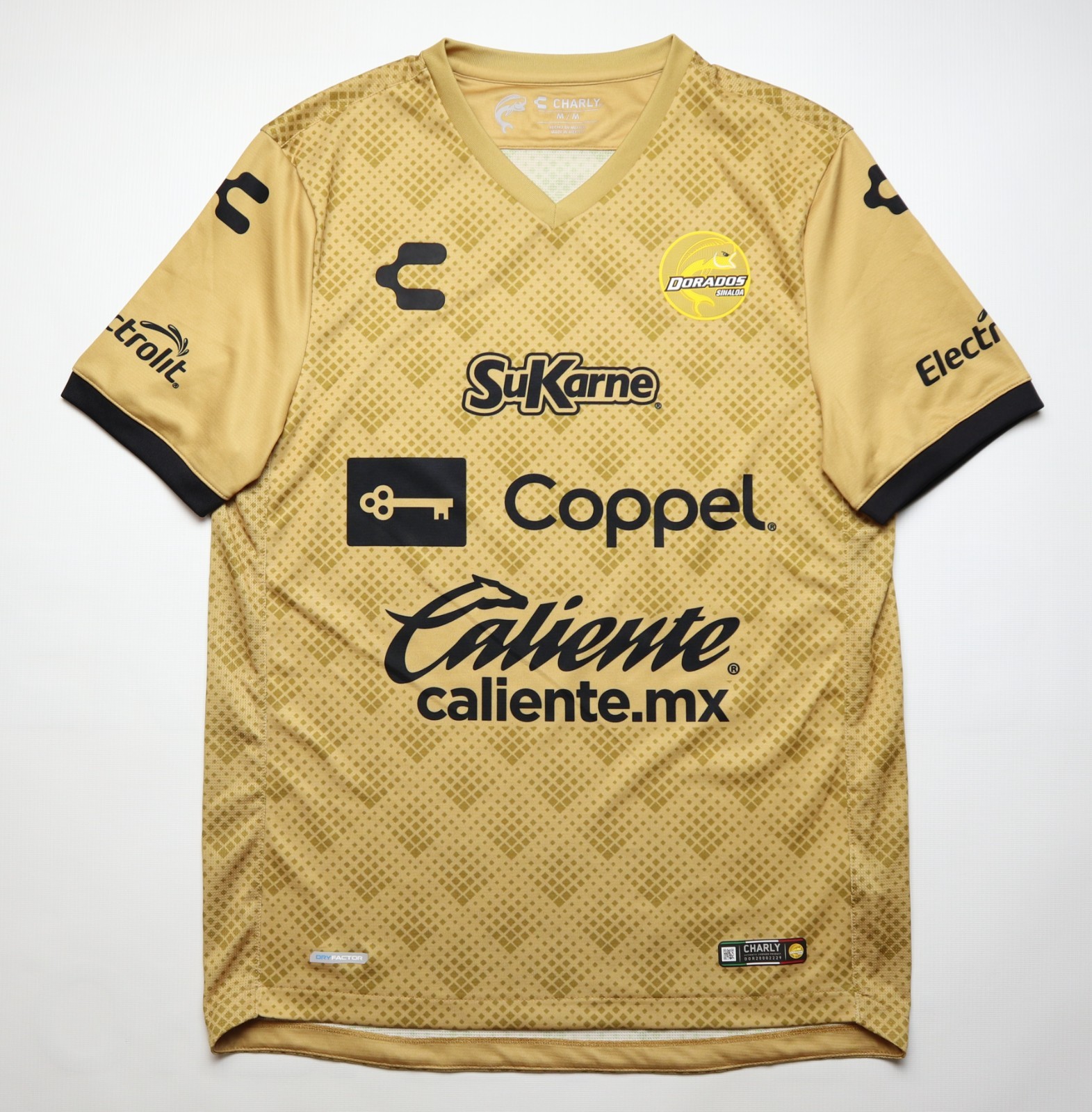 DORADOS DE SINALOA 2020/2021 HOME SHIRT JERSEY CAMISETA KIT GOLD CHARLY MENS M