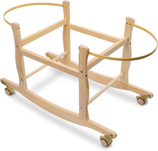 Moses Basket Stand, Bassinets Stand, Wooden Rocking Moses Baskets Stand for Baby