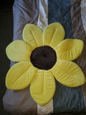 Original Blooming Bath Baby Bathing Mat Pad Flower, yellow Sunflower, 31 x 31 in