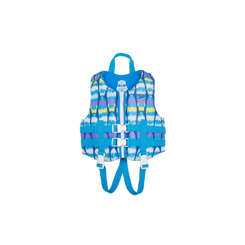 Speedo SMS Child PFD Kids' Life Jacket Vest - Blue/Black Striped