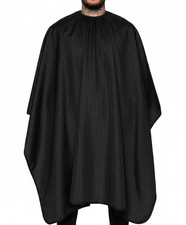 Barber Strong Classic Barber Cape Black with Pinstripes Pro Cape Fast Ship A