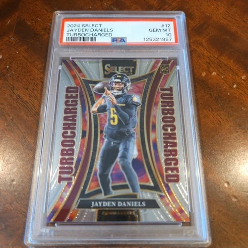 2024 Select Turbocharged Rookie Card RC Jayden Daniels Commanders psa10