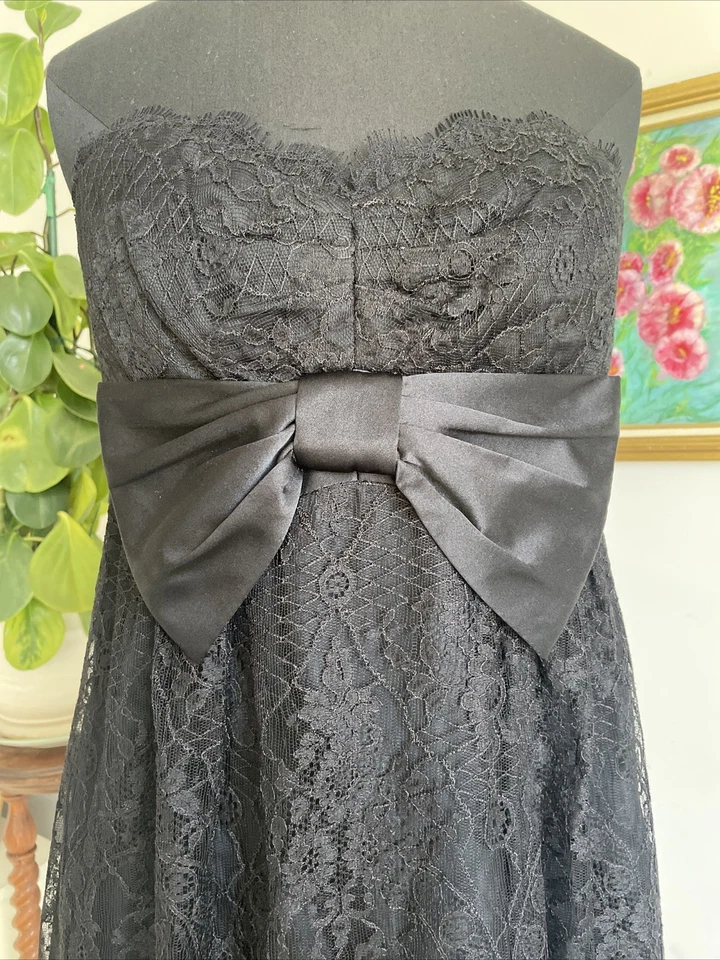 复古 Y2K Nanette Lepore 蕾丝紧身上衣,尺寸 2,Whimsygoth Dark Fairy Witchy Goth — 第 3/4 张图片