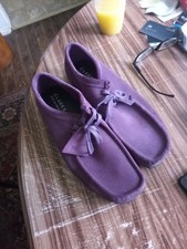 Clarks Original Púrpura Wallsbees Hombre Talla 11 1/2 Excelente Estado Excelente Precio