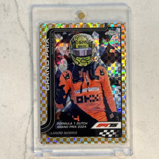 2025 Topps Chrome Formula 1 F1 #136 Lando Norris Gold Checker Flag Refractor /50