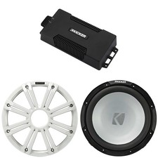 Kicker 48PXA6001 Weatherproof Powersport Mono Amp  12" 2 Ohm Marine Subwoofe...