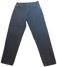 Vintage Levi s 550 Black Denim Jeans 32x32 Relaxed Fit 90s USA Fade