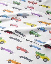 Kids Twin Size Car Bed Sheets - 3 Piece Cars Sheet Set - Cartoon Truck Beddin...