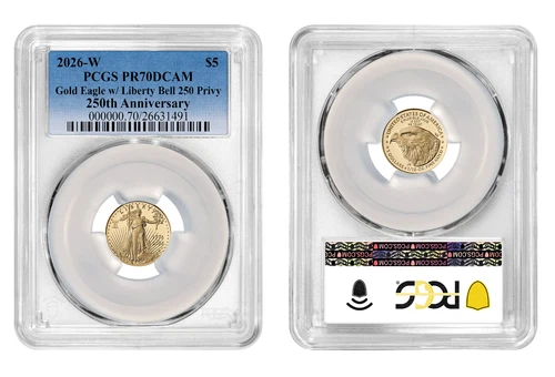 2026 W Gold American Eagle One-Tenth Ounce PCGS PR70DCAM W/OGP #1