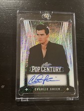 2025 Leaf Metal Pop Century Charlie Sheen Auto Diagonal Shimmer Silver /15 SP