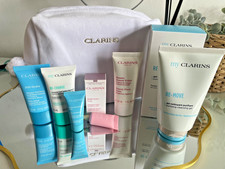 GIFT | SET Large Clarins Hydrating Skincare Beauty Bundle In Clarins White Bag